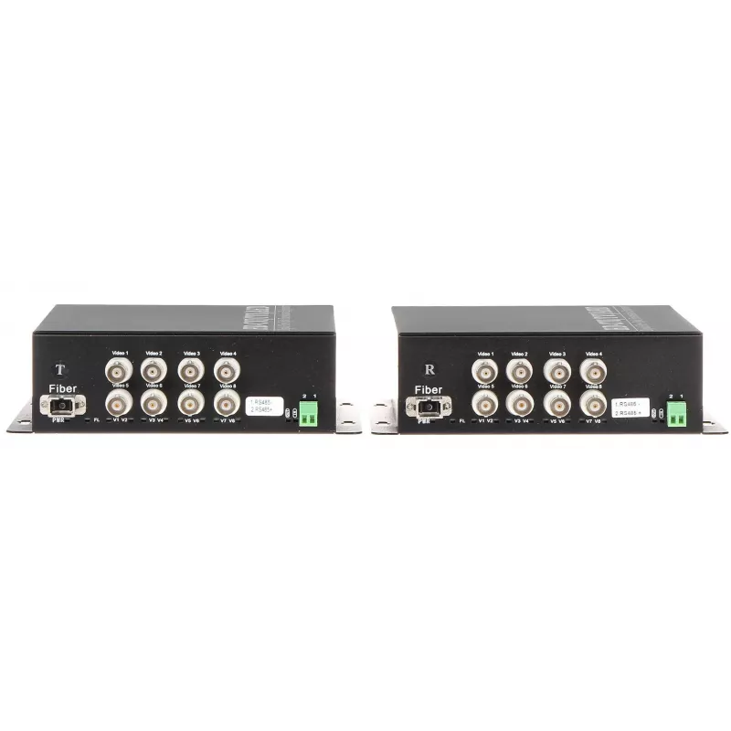 DELTA OVH-8D/SC Industrialer 8-Kanal RS-485/422 auf Singlemode-Glasfaser-Konverter, SC Duplex, 20 km, Hutschiene