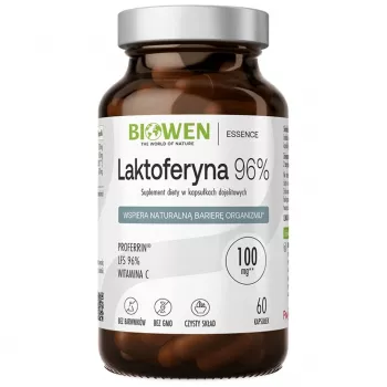 BIOWEN Lactoferrin 96% – 60 Kapseln – Hochreines Rinder-Lactoferrin Nahrungsergänzungsmittel