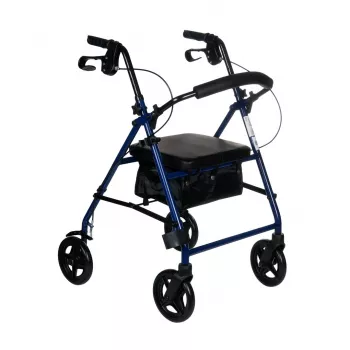 REH RF-610/N Rollator mit vier Rädern, 136 kg Belastbarkeit, höhenverstellbar und klappbar