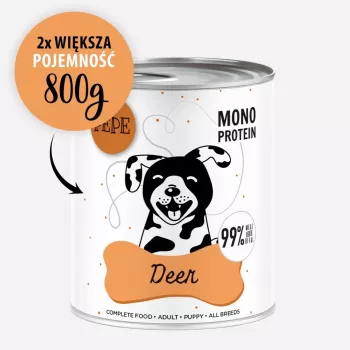 Paka Zwierzaka Pepe Jeleń Nassfutter für Hunde mit Hirsch 800g