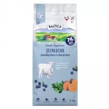 BALTICA Flavours of Regions Junior Lamm mit Kalb – Getreidefreies Trockenfutter für Welpen, 3 kg
