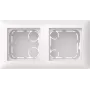 ABB Busch-balance SI Aufputz-Gehäuse 2-fach, hohe Bauform, Alpinweiß (RAL 9010), halogenfreier Thermoplast, IP20, IK05, mit Tragring, Kabelzuführung hinten und seitlich, senkrechte/waagerechte Montage