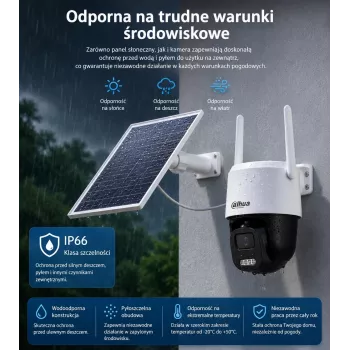 DAHUA BP5E 5MP Solarbetriebene 4G LTE Schwenk-Neige-Sicherheitskamera mit Farb-Nachtsicht