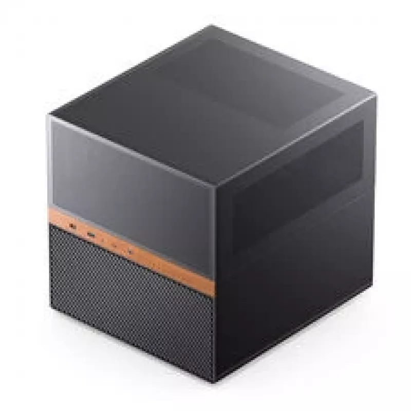 Jonsbo N6 NAS-Würfelgehäuse, Micro-ATX, Stahl/Mesh, Schwarz