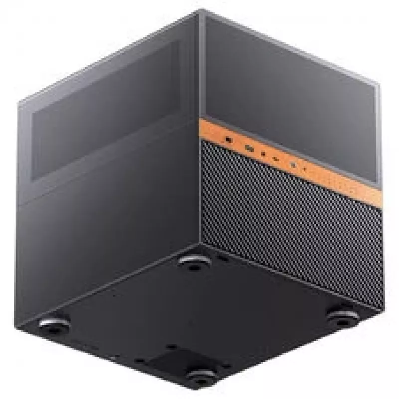 Jonsbo N6 NAS-Würfelgehäuse, Micro-ATX, Stahl/Mesh, Schwarz