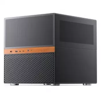 Jonsbo N6 NAS-Würfelgehäuse, Micro-ATX, Stahl/Mesh, Schwarz