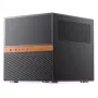 Jonsbo N6 NAS-Würfelgehäuse, Micro-ATX, Stahl/Mesh, Schwarz