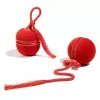 Cheerble WICKED BALL DUO2-VINTAGE RED Intelligentes interaktives Haustierspielzeug, 2 Bälle, USB-C-Laden, IP65 spritzwassergeschützt, 3 Spielmodi, für Katzen & kleine Hunde