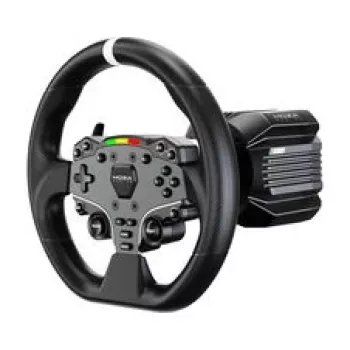 MOZA R5 Pro Racing Simulator - 5,5 Nm Direct Drive Wheelbase, 11-Zoll-Lederlenkrad, 2-Pedal-Set