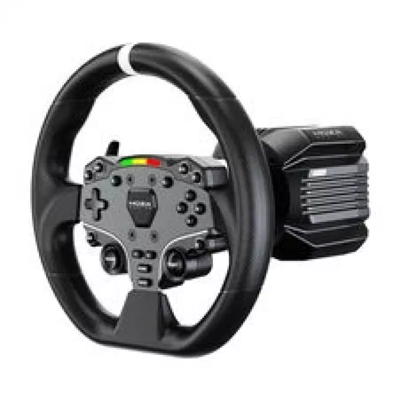MOZA R5 Pro Racing Simulator - 5,5 Nm Direct Drive Wheelbase, 11-Zoll-Lederlenkrad, 2-Pedal-Set
