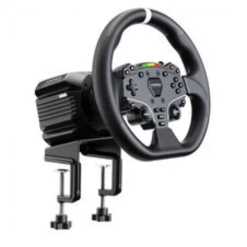 MOZA R5 Pro Racing Simulator - 5,5 Nm Direct Drive Wheelbase, 11-Zoll-Lederlenkrad, 2-Pedal-Set