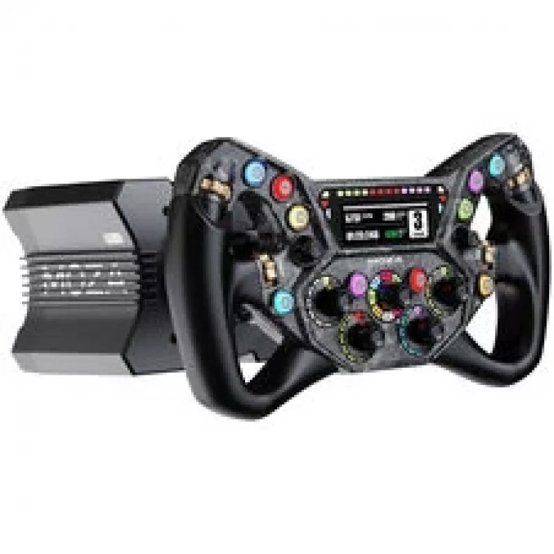 Moza Racing KS Pro Lenkrad - 300mm Carbonfaser-Sim-Racing-Lenkrad mit RGB-Tasten und magnetischen Schaltwippen