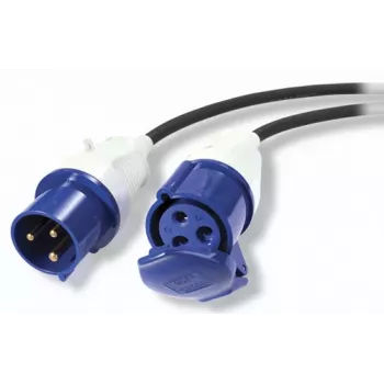 APC Modular IT Power Distribution Cable Extender - IEC 60309 32A (M) auf IEC 60309 32A (F), 3m, Schwarz