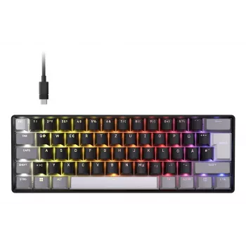 Corsair CLIPPER PRO MINI 60 Hall Effect 60% Kabelgebundene USB Magnetische Switches QWERTZ Schwarz Gaming-Tastatur