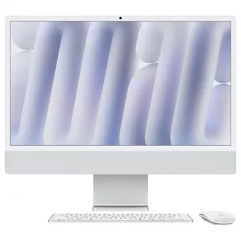Apple iMac 24 Zoll Silber M4 8-Core CPU 8-Core GPU 16GB RAM 512GB SSD Deutsches Keyboard mit 1Gb Ethernet