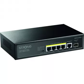 Strong SW5011POE+ 8-Port Gigabit PoE+ Switch, 120W Budget, Metall, Lüfterlos