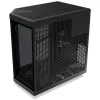 HYTE Y70 Touch Black Mid Tower Gehäuse mit Panorama-Temperglas und 14,1 Zoll Touchscreen, ATX/E-ATX, vertikaler GPU-Halterung