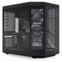 HYTE Y70 Touch Black Mid Tower Gehäuse mit Panorama-Temperglas und 14,1 Zoll Touchscreen, ATX/E-ATX, vertikaler GPU-Halterung