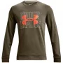 Under Armour UA Rival Terry Logo Crew Herren-Sweatshirt Waldgrün