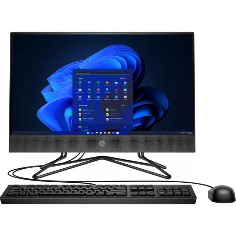 HP 200 G4 AiO 21,5 Zoll Full HD All-in-One-PC, Intel Core i3-10110U, 4GB RAM, 256GB SSD, Windows 10 Home, Schwarz