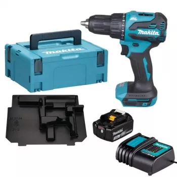 Makita DHP490SF1J 18V LXT Bürstenloser Schlagbohrschrauber mit 3.0Ah Akku, Ladegerät und Makpac-Koffer