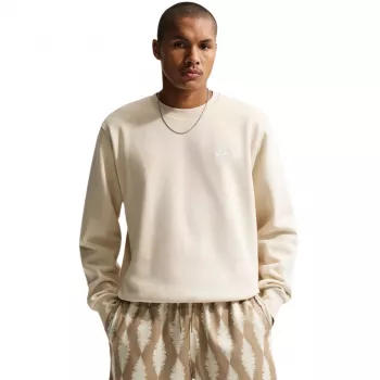Nike Club Fleece Herren Crewneck Sweatshirt Sail/Cream Größe S
