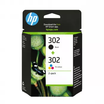 HP 302 2er-Pack Schwarz/Dreifarbig Original Tintenpatronen