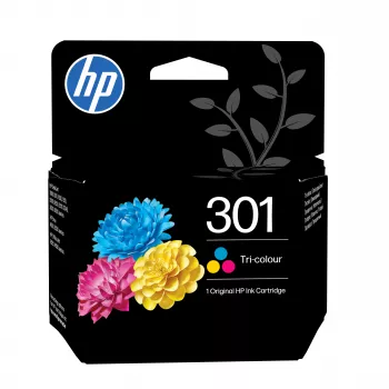 HP 301 Original-Tintenpatrone (Dreifarbig, Cyan, Magenta, Gelb) - Standardausbeute