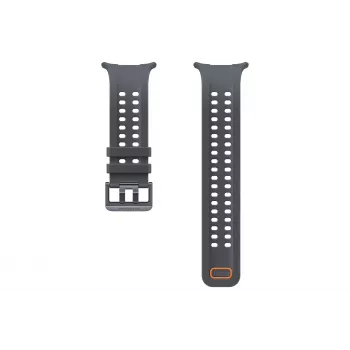 Samsung Marine Band (S/M/L) für Galaxy Watch Ultra2 - Schwarzes Fluorelastomer-Armband für Smartwatches mit D-Schließe, 22 mm, wasserfest