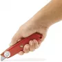 STANLEY BLACK&DECKER 99E Einziehbares Sicherheits-Cutter-Messer mit Schraubverriegelung, Druckguss-Zinklegierungsgriff, 5 Klingenpositionen, interner Aufbewahrung für 3 Klingen, metallic grau