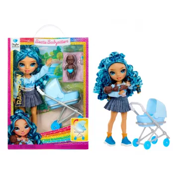 Rainbow High Jr. High Bestie Babysitters - Skyler Bradshaw Modepuppe mit Welpe und Zubehör