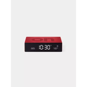 Lexon Flip Premium doppelseitiger Wecker Rot LR152R