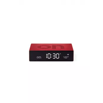 Lexon Flip Premium doppelseitiger Wecker Rot LR152R