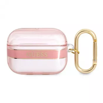 GUESS AirPods Pro Hülle mit Trageriemen Pink Strap Collection