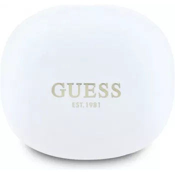 GUESS Flat Classic Logo Electroplated True Wireless Earbuds, Weiß