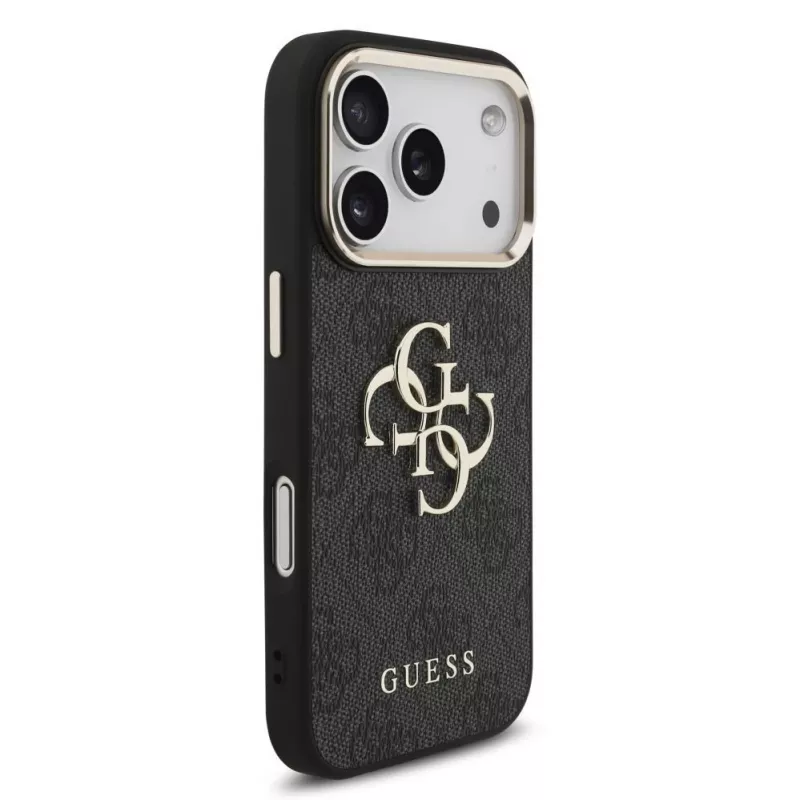 GUESS 4G Big Logo Classic Hard Case für iPhone 17 Pro / 18 Pro - Schwarz & Gold