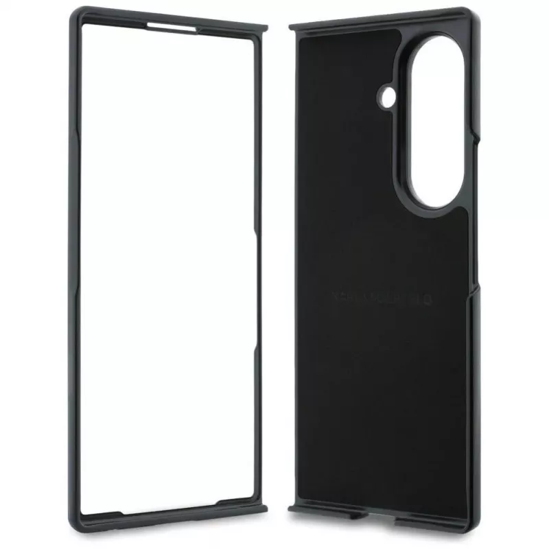 Karl Lagerfeld Karl & Choupette Pins MagSafe Hülle für Samsung Galaxy Z Fold 8 Ultra - Schwarz