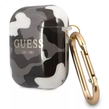 Guess GUA2UCAMG AirPods 1/2 Hülle Schwarz Camo Kollektion
