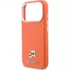 Karl Lagerfeld Karl & Choupette Head Pins Saffiano MagSafe Hülle für iPhone 17 Pro Max – Orange