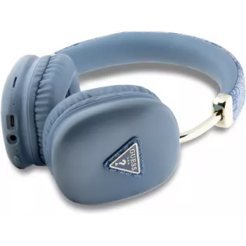 GUESS 4G Triangle Logo Kabellose Over-Ear-Kopfhörer Bluetooth 5.3 Blau