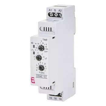 CRME-101 Multifunktions-Zeitrelais, 10 Funktionen, 24-240V AC/DC, 1 Wechsler, DIN-Schiene