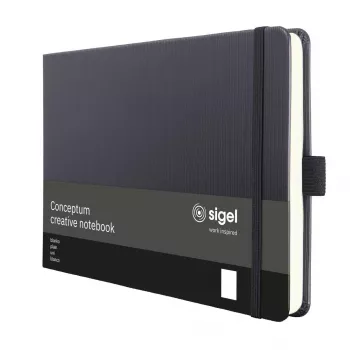 SIGEL CO201 Notizbuch A5 Blanko Schwarz 66 Blatt