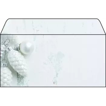 SIGEL DU132 Weihnachts-Geschenkumschlag Grau/Silber, 115 x 165 mm, 90 g/m², 50 Stück