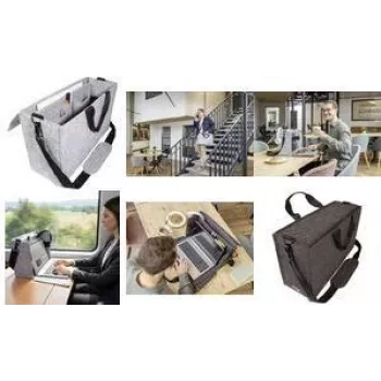 SIGEL Business Filztasche Desk Sharing Bag Workspace M/L, Synthetikfilz, 2 Tragegriffe, Anthrazit