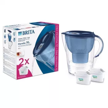 BRITA MARELLA XL Filterkanne mit 2 MAXTRA+ Filtern, 3,5 l Gesamtkapazität, Weiß