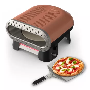 Tefal Elektrischer Pizzaofen mit Pizzaschneider, 1200 W, 30 cm, Schwarz/Rot