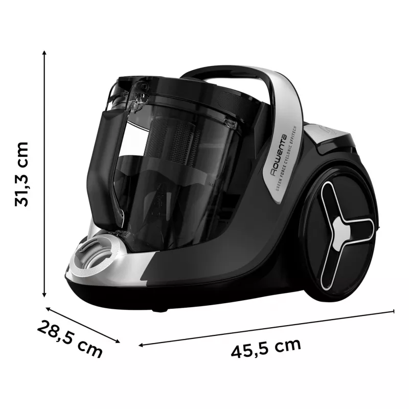 Rowenta Green Force Cyclonic Effitech+ RO7C66 Akku-Stabstaubsauger mit Flex-Technologie und Aqua-Bürste