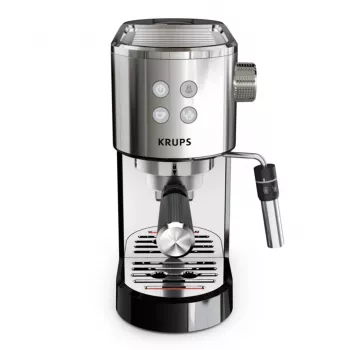 Krups Virtuoso XP444C10 Halbautomatische Espressomaschine, 15 Bar, 1L, Schwarz/Silber