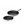 Tefal Daily Cook G7132S55 Edelstahl Bratpfannen-Set 24/28 cm, Titan-Antihaftbeschichtung, Induktion, Thermo-Signal
