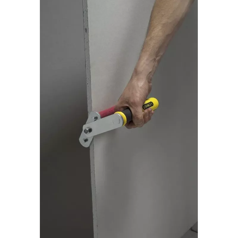 Stanley ST-STHT1-05868 Schwerlast-Gipskartonträger, 80 kg Tragfähigkeit, Einhandbedienung, Gelb/Schwarz
